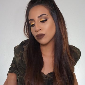 Brown Smokey Eye With A Pop Of Yellow